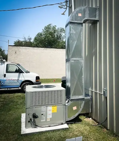 A new HVAC system installed by Jim's Old Fashion Service in Bella Vista, AR.