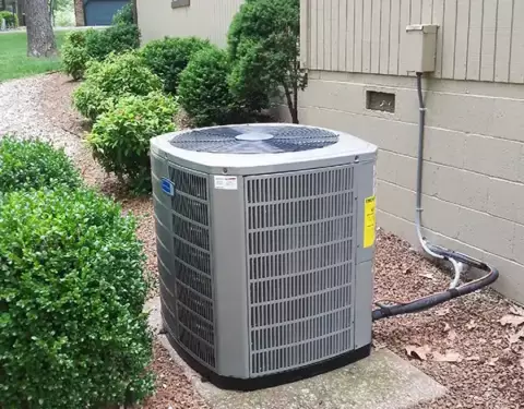 An newly installed American Standard air conditioner.