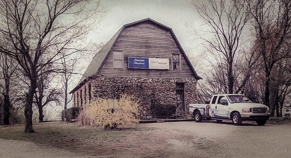 Jim's Old Fashion service, years ago when the rock barn was newly remodeled
